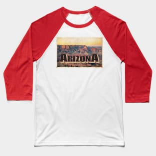 Greetings from Arizona - Vintage Travel Postcard Design Baseball T-Shirt